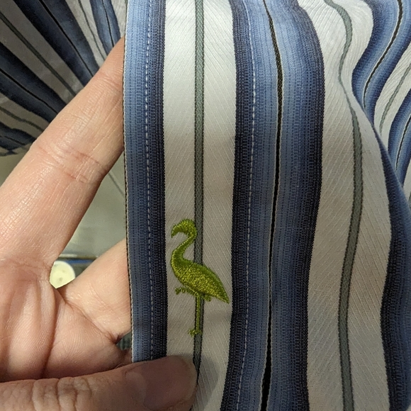 Tailorbyrd Men's Dress Shirt Size Large Blue and White - Picture 4 of 4